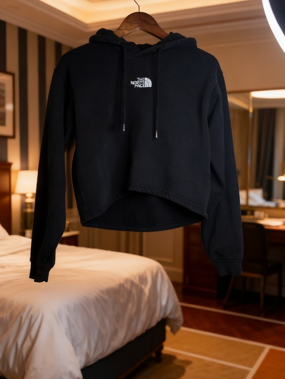 The North Face Black Cropped Logo Sweatshirt (SEE PHOTOS)
